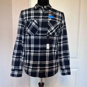 NWT Urban Pipeline Black and White Plaid Flannel‎ Shirt Size Boys Medium